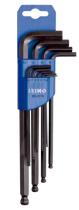 IRIMO 489H - JUEGO PETACA 9 LLAVES HEXAGONALES PAVONADAS LARGAS CON BOLA